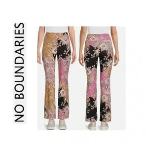 🆕 No Boundaries Multi-prints Flared Leg Pants S🆕